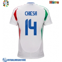 Fotballdrakt Herre Italia Federico Chiesa #14 Bortedrakt EM 2024 Kortermet